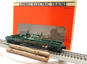 Lionel, O, 6-16675, Great Northern Log Dump Car #16675 w/ Logs, C-7 EX/OB - Picture 1 of 23