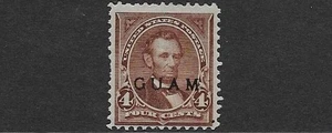 Guam, Scott 4, 1899, 4 Cent Lincoln, Mint, DG, NH, F/VF - Bild 1 von 1