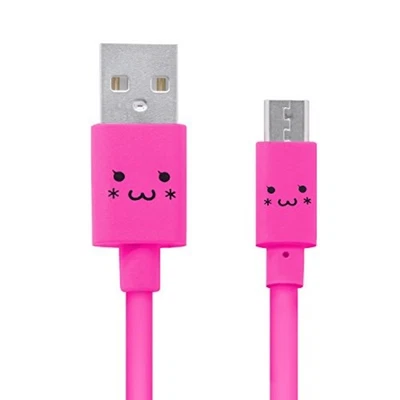 ELECOM  micro USB cable microusb & glo corresponding cute countenance F/S wTrack - Image 1 of 4