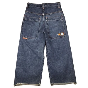 VTG JNCO Girly Stuff Double Barrel Jeans Sz 11 Wide Leg Y2K Mall Grunge - Picture 1 of 24