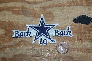 Dallas Cowboys Vintage Back to Back 3 1/2" Logo Patch FOOTBALL - Picture 1 of 1