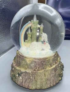 The San Francisco Music Box Co 1992 Unicorn Castle Schneekugel funktioniert 5x4" - Bild 1 von 6