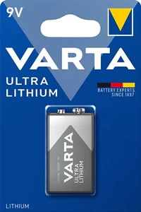 5 x 9V-Block 6122 Varta Ultra Lithium 6FR61 1200mAh Outdoor Rauchmelder 1er - Bild 1 von 2