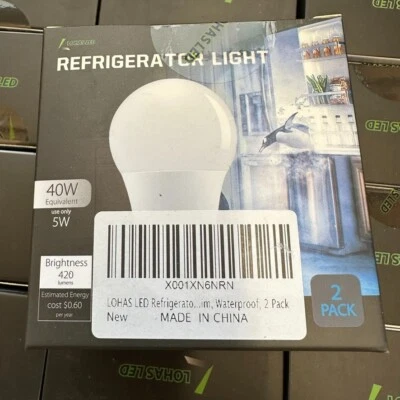 LOTE de 39 Pack de 2 (78) Bombillas LED para Frigorífico LOHAS, 40W Equivalentes 120V A15 Foto 1 de 3