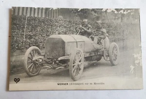 Cartolina Tema Automobile Werner Germania Su il Suo Mercedes - Picture 1 of 2