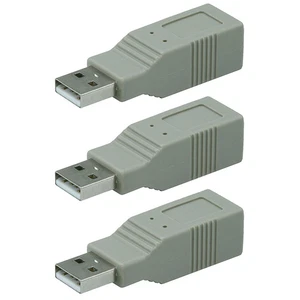 3x USB 2.0 Type A Male to Type B Female Adapter Connector PC Laptop Cable - Picture 1 of 4