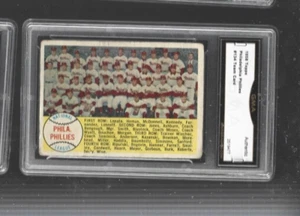 1957 Topps Baseball #134 Phillies Team Card GMA Grade Authentic - Picture 1 of 1