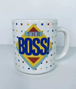 Vintage 1980’s Retro THE BOSS Coffee Tea Cup Mug - Picture 1 of 9