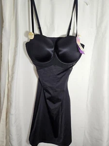 Spank vintage retro style slimming full slip underdress with underwire bra new - Picture 1 of 9