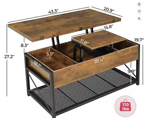 Coffee Table 3 In One Lift Top - Picture 1 of 6