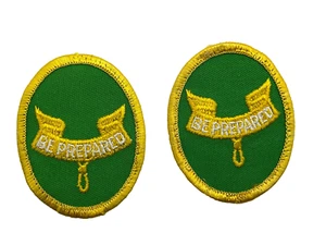 2 parches ovalados de Boy Scout Be Prepared verde amarillo - Imagen 1 de 3