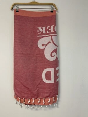 My Hamam Turkish Towel Cotton Bath Beach Hammam Peshtemal Sauna Long Red N116 - Image 1 of 4