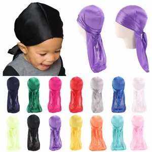 Silky Durag Pour Les Enfants Bandanas De Chapeau À Queue ~ - Photo 1/26