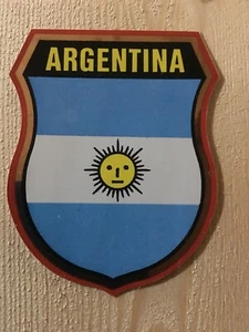 Vintage CM8X6.5 Car Sticker Shield Argentina - Picture 1 of 1