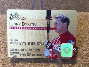 1995 Studio Gold Baseball Credit Card #44 Lenny Dykstra - Picture 1 of 2
