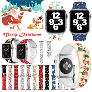 Christmas Silicone Band Bracelet Strap Replace For Apple Watch Series 7 6 5 4 32 - Bild 1 von 148