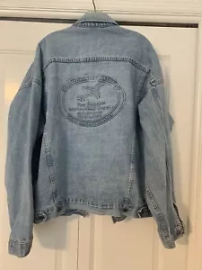 Vtg TYCA Made in USA Men's San Francisco Airport SFO Denim Workers Jacket XL - Picture 1 of 20