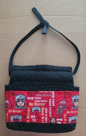Ohio State University OSU Buckeyes Quilted Handbag / Shoulder Bag / Purse / Tote Cover