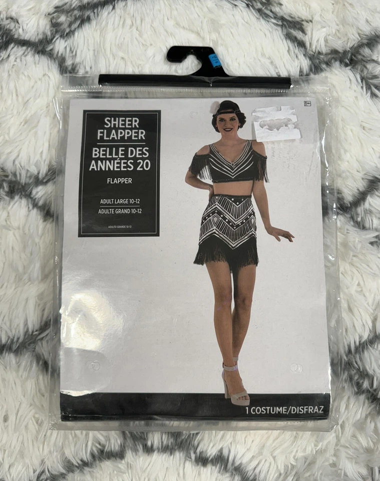 Amscan Sultry 1920's Flapper 3-Piece Costume Adult Size L 10-12