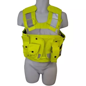 Aegis Engineering Hi Vis Hi Viz Stab Vest With Pouches Security Tactical Police - Picture 1 of 6
