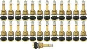 TR500 2" Brass Clamp-in Tubeless Tire Truck Valve Stem Pack of 25 - Picture 1 of 2