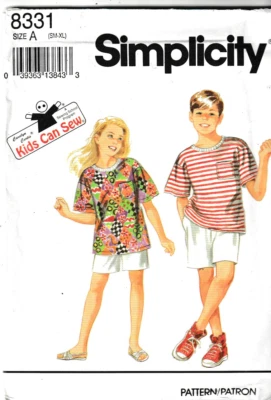 Simplicity Pattern 8331 Unisex T-shirt , Size SM-XL, FF - Image 1 of 2