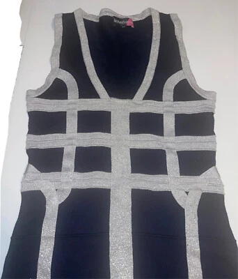 Lo último Vestido de cóctel ceñido al cuerpo azul/plateado sin mangas Miami Styles para mujer talla mediana Foto 1 de 4