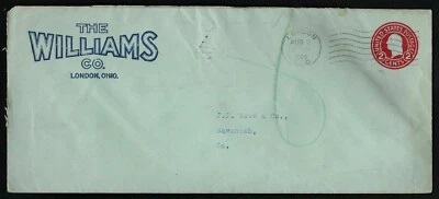 US 1916 #U432 - 2c #10 Stamped Envelope Cover Williams Co Steel Wool London OH - Image 1 of 2
