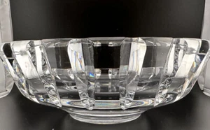 Orrefors Sweden Cut Crystal 9.5” Bowl Vintage F 1982 Edvin Ohrstrom BEAUTIFUL!! - Picture 1 of 7