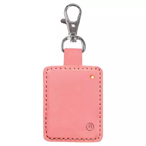 Laser Wireless Charging Coral Pink Keyring Smart Tag with Find My Support - Picture 1 of 9
