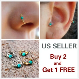 1 pair Vintage Style Ear Cuff Wrap Earrings Boho Turquoise A - Picture 1 of 6