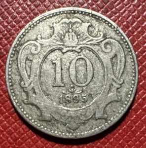 Austria, Empire 1895 Nickel 10 Heller. Franz Joseph I. KM# 2802 - Picture 1 of 2