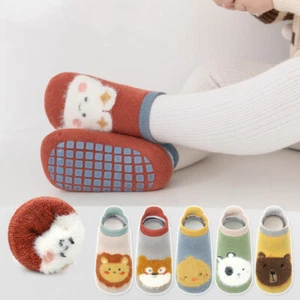 Calzini antiscivolo bambini bambina cotone spesso caldo calzino bambino 2 paia - Foto 1 di 29