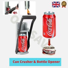16oz Large Tin Beer CAN CRUSHER WALL MOUNTED Bottle Opener Recycling Tool 500ml