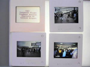 35 mm extensiones 1987 vuelo inaugural Piedmont airlines Charlotte apto a Gatwick apto - Imagen 1 de 6
