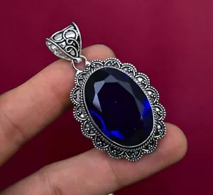 Tanzanite gemstone handmade 925 sterling silver jewelry pendant - Picture 1 of 2
