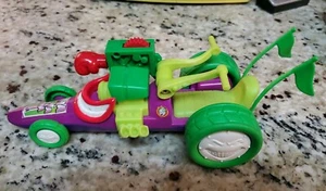 Fisher PRice Batman DC Comics Joker Funny Car Dragster 2010 #T5624 Green Purple - Picture 1 of 10