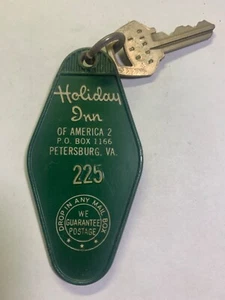 Llavero y llave Holiday Inn Hotel Motel Room Petersburg Virginia #225 - Imagen 1 de 2
