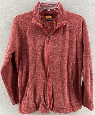 MERRELL Full Zip Sweater Jacket Womens L Heather Red Weather - Image 1 of 4