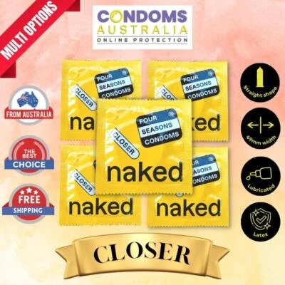 Four Seasons Naked Closer Condoms Multi Options - FREE SHIPPING (Tighter Fit) - image 1 of 4