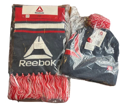 Red White And Blue Reebok Scarf And Matching Hat.  Brand NEW UNISEX OSFM - Image 1 of 4