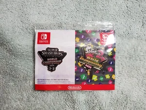 Rare Nintendo 2019 Super Smash Bros & Splatoon 2 World Championship Pin Set - Picture 1 of 2