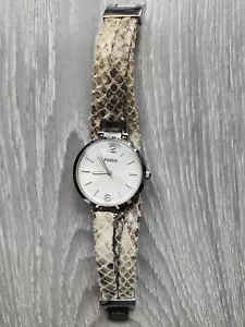 Fossil Geogia Silver Women's Watch Snake Leather Strap Very Short Strap ES3154 - Picture 1 of 12