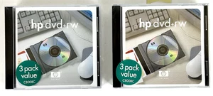 x6 HP DVD+RW Media 4.7GB x2 3 Packs Brand New Sealed Blank Discs & Cases - Picture 1 of 9
