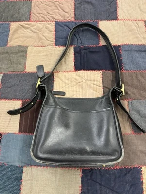 Vintage 90s Coach Legacy Zip Black Leather Crossbody Shoulder Bag Purse USA - Image 1 of 4