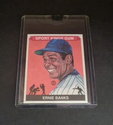 2008 Sportkings Series B Mini Ernie Banks Baseball Cubs HOF Sport Kings - Image 1 of 4