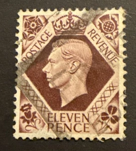 GB 1937-47 KGVI 11d Plum Used SG474a - Picture 1 of 2