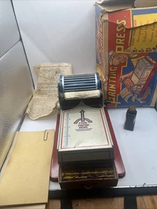 VINTAGE 1930'S LOUIS MARX TIN LITHO TOY ROTARY PRINTING PRESS - Picture 1 of 9