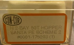 Con-Cor N Scale - 2-Bay 50T Covered Hopper Santa Fe 71014 - 175203 - Picture 1 of 2