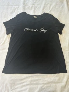 Layerz Clothing “Choose Joy” Embroidered Tee – Size Large - Picture 1 of 5